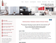 Tablet Screenshot of corporatehousinglocators.com